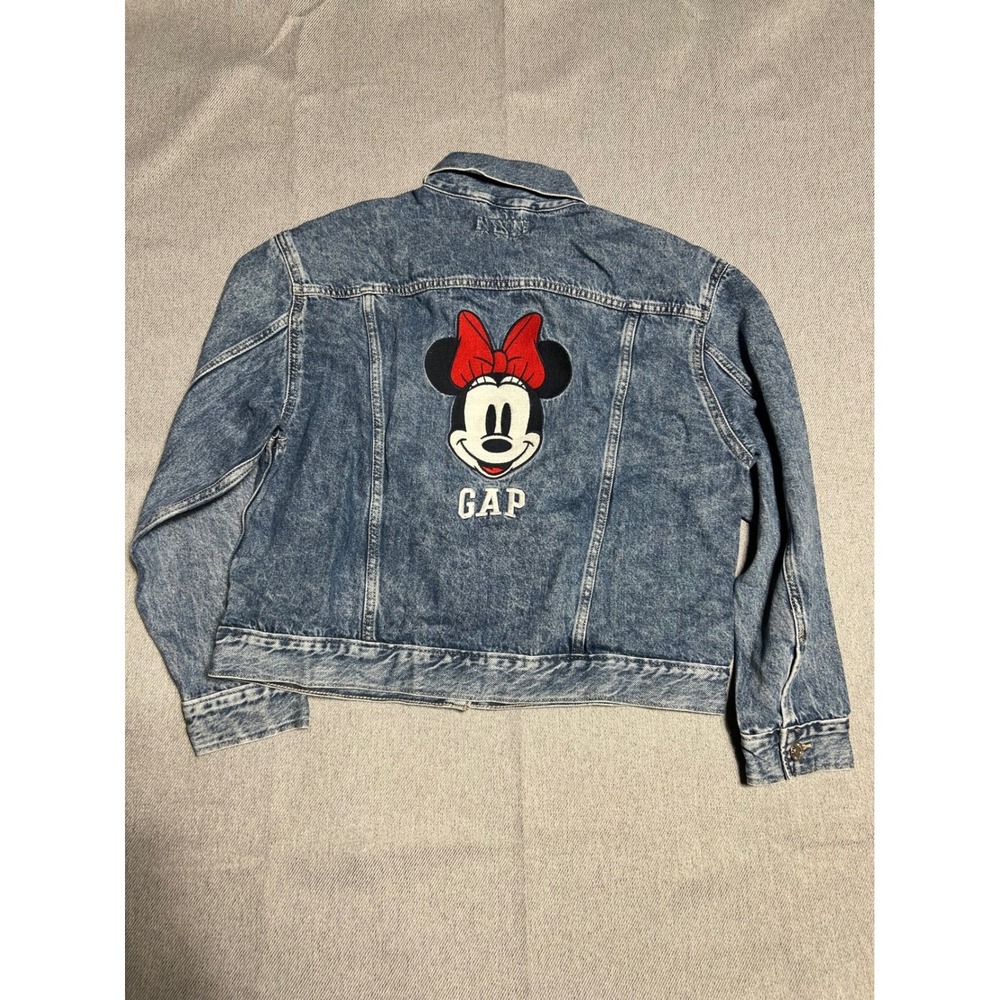 Gap Denim Jacket Kids XXL 14-16 Blue Disney Minnie Mouse Embroidered NWT